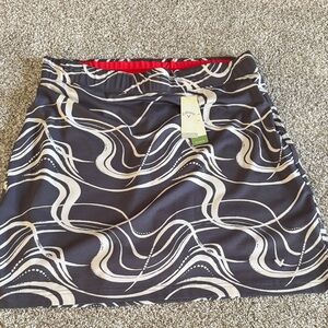 Callaway Gray and White Swirl Mini Skirt